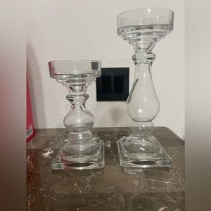 Set of 2 Candle Holders 8 inch and 11 inch